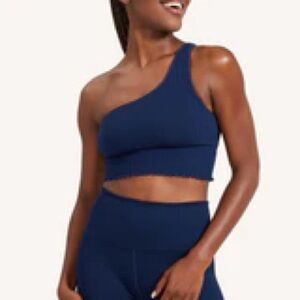 Peloton x Spiritual Gangster Luna 1 shoulder seamless top